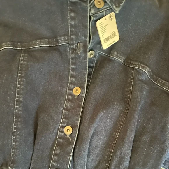 Free People  Amber Long Sleeve Denim Shirtdress NWT - Picture 5 of 6